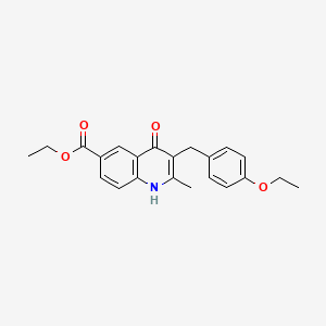 molecular formula C22H23NO4 B5120185 ethyl 3-(4-ethoxybenzyl)-4-hydroxy-2-methylquinoline-6-carboxylate CAS No. 23096-84-6
