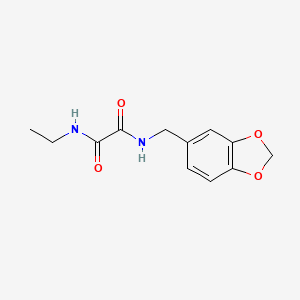 molecular formula C12H14N2O4 B5120243 N'-(1,3-benzodioxol-5-ylmethyl)-N-ethyloxamide 