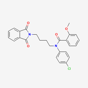 molecular formula C26H23ClN2O4 B5120262 N-(4-Chlorophenyl)-N-[4-(1,3-dioxo-2,3-dihydro-1H-isoindol-2-YL)butyl]-2-methoxybenzamide 