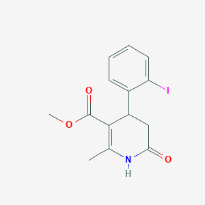molecular formula C14H14INO3 B5120371 Methyl 4-(2-iodophenyl)-2-methyl-6-oxo-1,4,5,6-tetrahydropyridine-3-carboxylate 