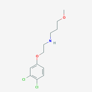 molecular formula C12H17Cl2NO2 B5120563 N-[2-(3,4-dichlorophenoxy)ethyl]-3-methoxypropan-1-amine 