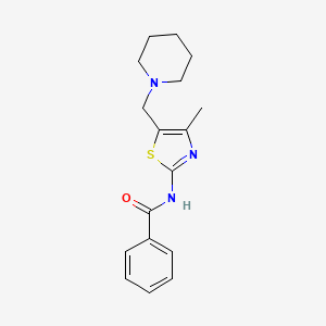 molecular formula C17H21N3OS B5120989 N-[4-methyl-5-(piperidin-1-ylmethyl)-1,3-thiazol-2-yl]benzamide 