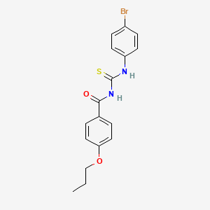molecular formula C17H17BrN2O2S B5121472 N-[(4-bromophenyl)carbamothioyl]-4-propoxybenzamide 