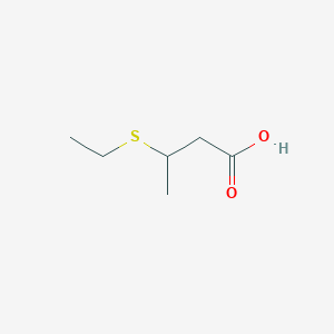 molecular formula C6H12O2S B051216 3-(Ethylsulfanyl)butanoic acid CAS No. 89534-40-7