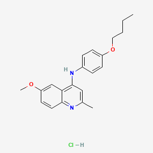 molecular formula C21H25ClN2O2 B5121690 N-(4-butoxyphenyl)-6-methoxy-2-methylquinolin-4-amine;hydrochloride 