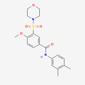 molecular formula C20H24N2O5S B5121726 N-(3,4-dimethylphenyl)-4-methoxy-3-(morpholin-4-ylsulfonyl)benzamide 