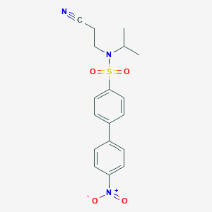 molecular formula C18H19N3O4S B512185 N-(2-cyanoethyl)-4'-nitro-N-isopropyl[1,1'-biphenyl]-4-sulfonamide CAS No. 313496-43-4