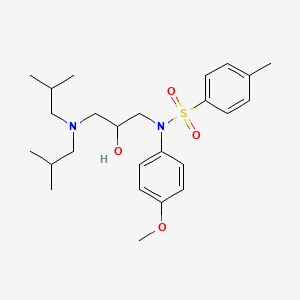 molecular formula C25H38N2O4S B5121962 N-{3-[bis(2-methylpropyl)amino]-2-hydroxypropyl}-N-(4-methoxyphenyl)-4-methylbenzenesulfonamide 