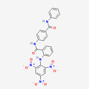 molecular formula C26H18N6O8 B5121994 N-[4-(phenylcarbamoyl)phenyl]-2-(2,4,6-trinitroanilino)benzamide 