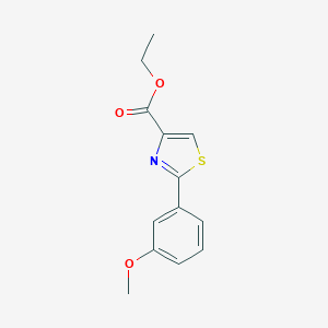 molecular formula C13H13NO3S B051220 2-(3-甲氧基苯基)噻唑-4-羧酸乙酯 CAS No. 115299-08-6
