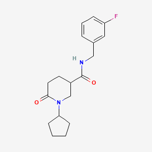 1-cyclopentyl-N-(3-fluorobenzyl)-6-oxo-3-piperidinecarboxamide