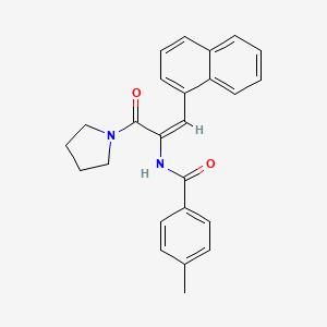 4-methyl-N-[2-(1-naphthyl)-1-(1-pyrrolidinylcarbonyl)vinyl]benzamide