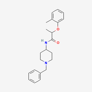 molecular formula C22H28N2O2 B5122510 N-(1-benzylpiperidin-4-yl)-2-(2-methylphenoxy)propanamide 
