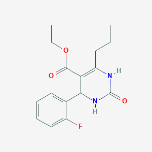 molecular formula C16H19FN2O3 B5122772 Ethyl 4-(2-fluorophenyl)-2-oxo-6-propyl-1,2,3,4-tetrahydropyrimidine-5-carboxylate 