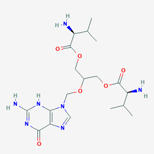 molecular formula C19H31N7O6 B051230 Bis(L-Valine) Ester Ganciclovir TFA Salt CAS No. 130914-71-5