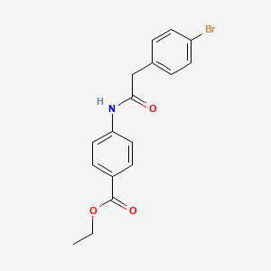 molecular formula C17H16BrNO3 B5123148 Ethyl 4-[[2-(4-bromophenyl)acetyl]amino]benzoate CAS No. 6119-09-1