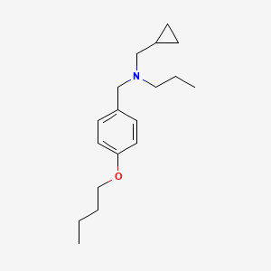 molecular formula C18H29NO B5123160 N-[(4-butoxyphenyl)methyl]-N-(cyclopropylmethyl)propan-1-amine 