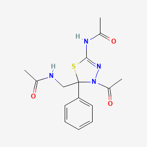 molecular formula C15H18N4O3S B5123271 N-[(5-acetamido-3-acetyl-2-phenyl-1,3,4-thiadiazol-2-yl)methyl]acetamide 