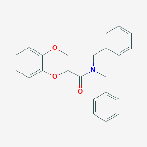 molecular formula C23H21NO3 B5123399 N,N-dibenzyl-2,3-dihydro-1,4-benzodioxine-3-carboxamide 