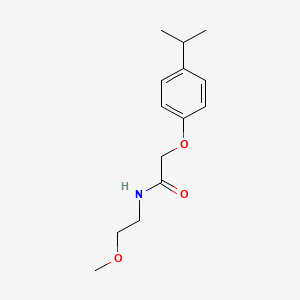 molecular formula C14H21NO3 B5123463 N-(2-methoxyethyl)-2-(4-propan-2-ylphenoxy)acetamide 