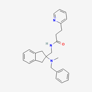 molecular formula C26H29N3O B5123540 N-[[2-[benzyl(methyl)amino]-1,3-dihydroinden-2-yl]methyl]-3-pyridin-2-ylpropanamide 