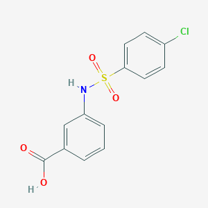 molecular formula C13H10ClNO4S B512361 3-(4-Chlorobenzenesulfonamido)benzoic acid CAS No. 313658-68-3