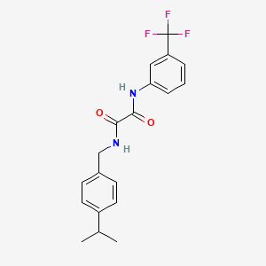 molecular formula C19H19F3N2O2 B5123626 N-[(4-propan-2-ylphenyl)methyl]-N'-[3-(trifluoromethyl)phenyl]oxamide 