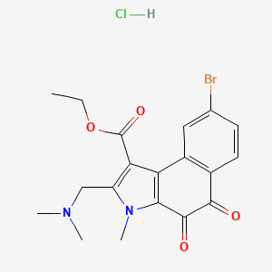 molecular formula C19H20BrClN2O4 B5123659 Ethyl 8-bromo-2-[(dimethylamino)methyl]-3-methyl-4,5-dioxobenzo[e]indole-1-carboxylate;hydrochloride 