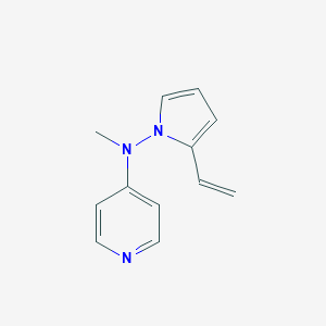 molecular formula C12H13N3 B051237 Methyl-pyridin-4-yl-(2-vinyl-pyrrol-1-yl)-amine CAS No. 111225-12-8