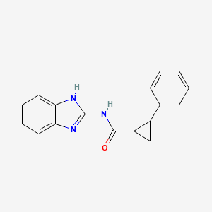 molecular formula C17H15N3O B5123992 N-(1H-13-BENZODIAZOL-2-YL)-2-PHENYLCYCLOPROPANE-1-CARBOXAMIDE 