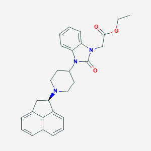 molecular formula C28H29N3O3 B051240 (R)-Ethyl 2-(3-(1-(1,2-dihydroacenaphthylen-1-yl)piperidin-4-yl)-2-oxo-2,3-dihydro-1H-benzo[d]imidazol-1-yl)acetate CAS No. 610323-29-0
