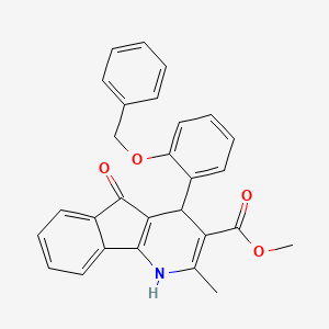 molecular formula C28H23NO4 B5124020 methyl 4-[2-(benzyloxy)phenyl]-2-methyl-5-oxo-4,5-dihydro-1H-indeno[1,2-b]pyridine-3-carboxylate 