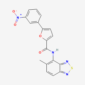 molecular formula C18H12N4O4S B5124037 N-(5-methyl-2,1,3-benzothiadiazol-4-yl)-5-(3-nitrophenyl)furan-2-carboxamide 