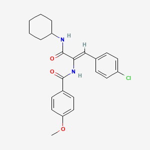 molecular formula C23H25ClN2O3 B5124243 N-{2-(4-chlorophenyl)-1-[(cyclohexylamino)carbonyl]vinyl}-4-methoxybenzamide 