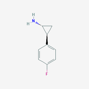 molecular formula C9H10FN B051243 (1R,2S)-2-(4-fluorophenyl)cyclopropan-1-amine CAS No. 113516-71-5