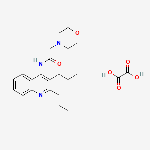 molecular formula C24H33N3O6 B5124345 N-(2-butyl-3-propylquinolin-4-yl)-2-morpholin-4-ylacetamide;oxalic acid 