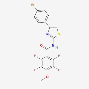 molecular formula C17H9BrF4N2O2S B5124380 N-[4-(4-bromophenyl)-1,3-thiazol-2-yl]-2,3,5,6-tetrafluoro-4-methoxybenzamide 