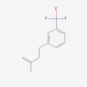 molecular formula C12H13F3 B051244 2-Methyl-4-[(3-trifluoromethyl)phenyl]-1-butene CAS No. 113947-87-8