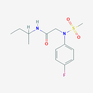 molecular formula C13H19FN2O3S B5124669 N-butan-2-yl-2-(4-fluoro-N-methylsulfonylanilino)acetamide 