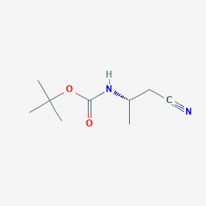 molecular formula C9H16N2O2 B051247 (S)-tert-Butyl (1-cyanopropan-2-yl)carbamate CAS No. 172695-22-6
