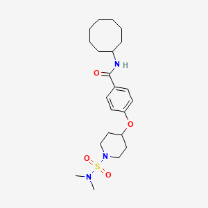 molecular formula C22H35N3O4S B5124749 N-cyclooctyl-4-({1-[(dimethylamino)sulfonyl]-4-piperidinyl}oxy)benzamide 