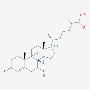 molecular formula C27H42O4 B051248 7alpha-Hydroxy-3-oxo-4-cholestenoic acid CAS No. 115538-85-7