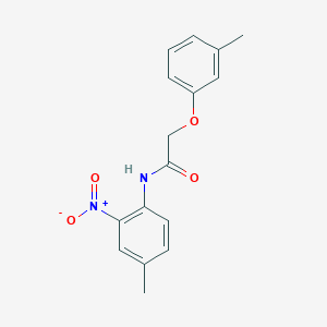 molecular formula C16H16N2O4 B5124897 N-(4-methyl-2-nitrophenyl)-2-(3-methylphenoxy)acetamide CAS No. 6080-09-7