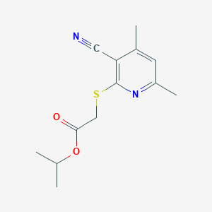 molecular formula C13H16N2O2S B5124906 Propan-2-yl [(3-cyano-4,6-dimethylpyridin-2-yl)sulfanyl]acetate 
