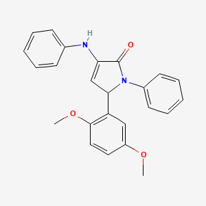 molecular formula C24H22N2O3 B5124910 4-anilino-2-(2,5-dimethoxyphenyl)-1-phenyl-2H-pyrrol-5-one 