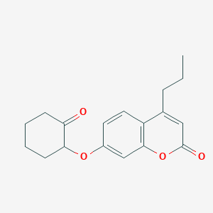 molecular formula C18H20O4 B5125145 7-[(2-oxocyclohexyl)oxy]-4-propyl-2H-chromen-2-one CAS No. 95184-94-4