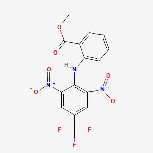 molecular formula C15H10F3N3O6 B5125169 Methyl 2-[2,6-dinitro-4-(trifluoromethyl)anilino]benzoate 