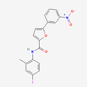 molecular formula C18H13IN2O4 B5125181 N-(4-iodo-2-methylphenyl)-5-(3-nitrophenyl)furan-2-carboxamide 