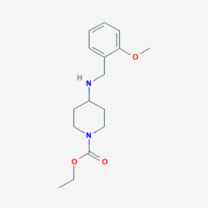 molecular formula C16H24N2O3 B5125378 Ethyl 4-[(2-methoxyphenyl)methylamino]piperidine-1-carboxylate 