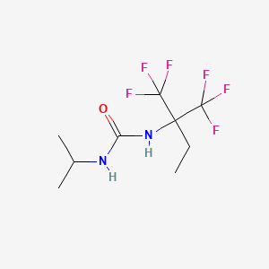 molecular formula C9H14F6N2O B5125497 1-Propan-2-yl-3-[1,1,1-trifluoro-2-(trifluoromethyl)butan-2-yl]urea 